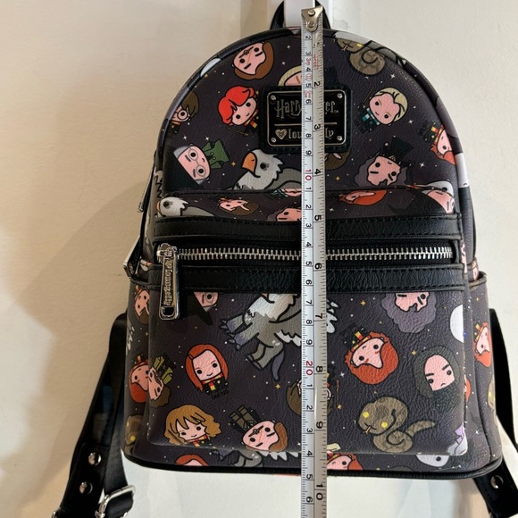 LOUNGEFLY Mini Backpack Harry Potter All Characters Adjustable Straps Zipper - Picture 5 of 15